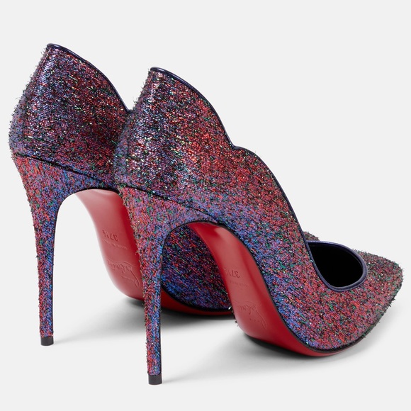 CHRISTIAN LOUBOUTIN Hot Chick 100 Lurex® pumps, Size 38.5 - Picture 5 of 13